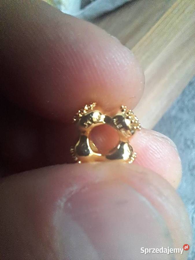 nowa zawieszka z cyrkoniami do bransoletki Biżuteria - półprodukty sprzedam