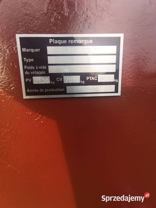 Przyczepa skorupa Brimont 7t remoncie piaskowana Przyczepy rolnicze Kożuszki