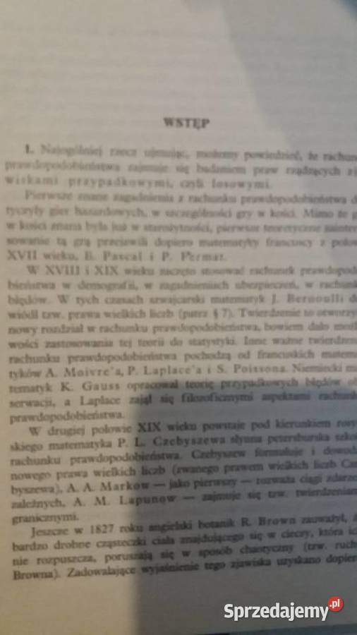 Rachunek prawdopodobieństwa Szlenk matematyka mazowieckie Warszawa