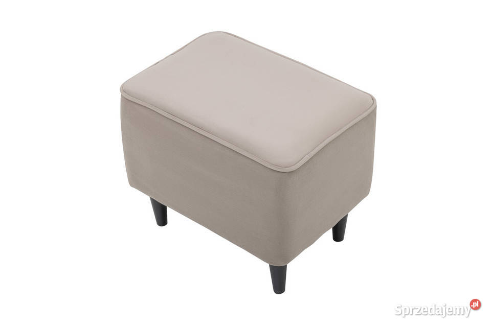 Podnóżek Tapicerowany Jasnoszary Łańcut