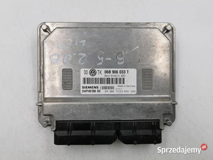 Sterownik Silnika VW Passat B5 20 AZM 06B906033T mazowieckie Wyszków