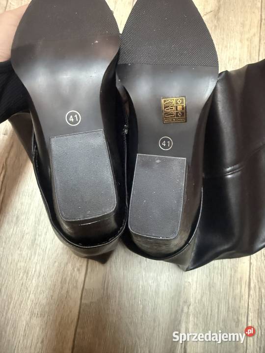 41 Czarne kozaki kowbojki wieczorowe Nowe czarny Kozaki Kraków sprzedam