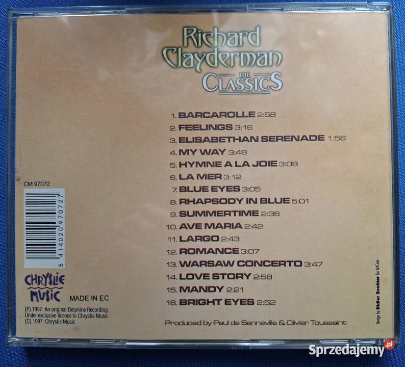 Richard Clayderman The ClassicS CD Kraków