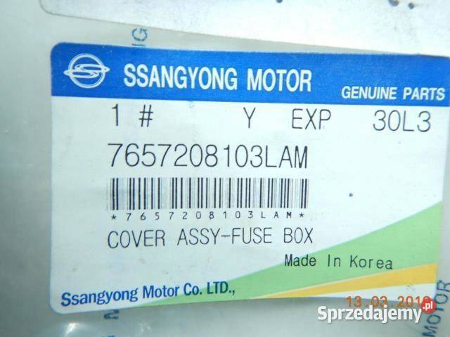 KLAPKA OSŁONA BEZPIECZNIKÓW REXTON 7657208103LAM