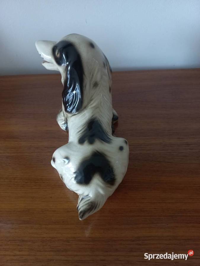 Figurka ceramiczna pies Spaniel Toruń