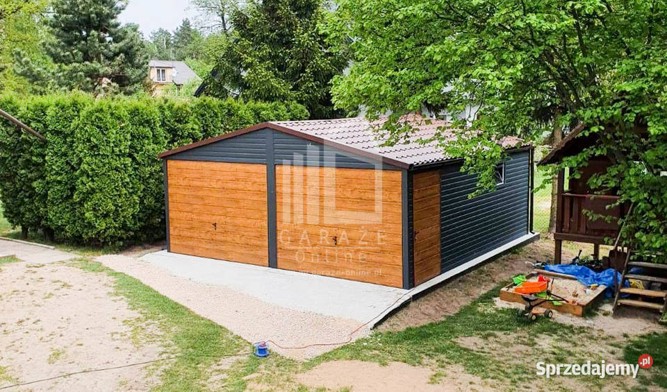 GARAŻ BLASZANY 6m x 55m dwuspad 2x Brama drzwi Łódź