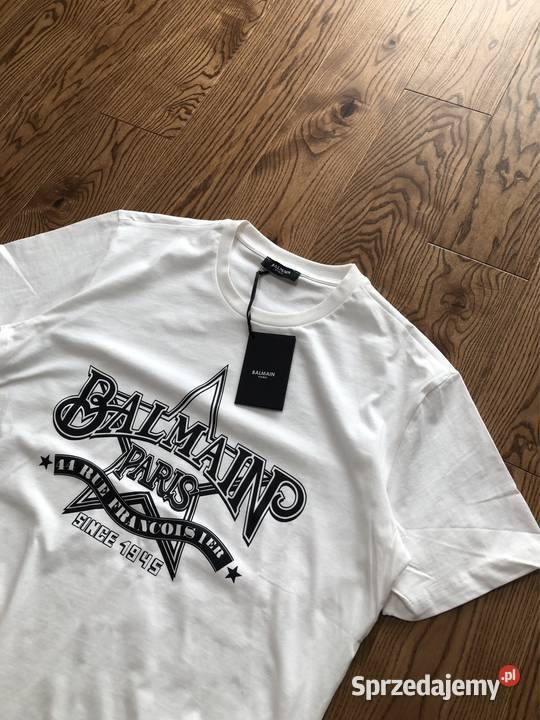 Koszulka TShirt Bluzka Balmain S2XL Fendi Roma czarny mazowieckie Warszawa