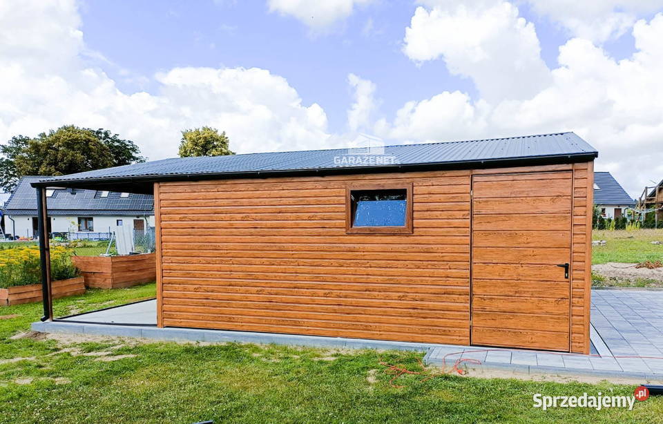 GARAŻ BLASZANY 6m x 6m DWUSPAD 2xBRAMA JASNY małopolskie Łapanów