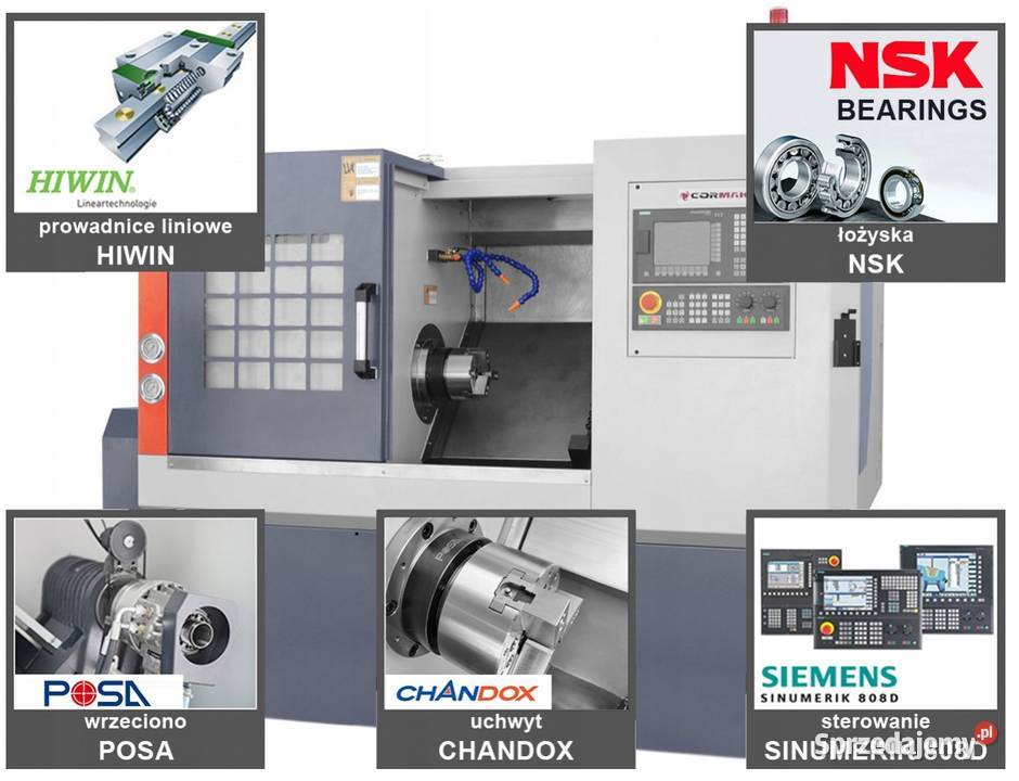 TOKARKA CNC DO METALU CORMAK CK7135A 400x400 Siedlce