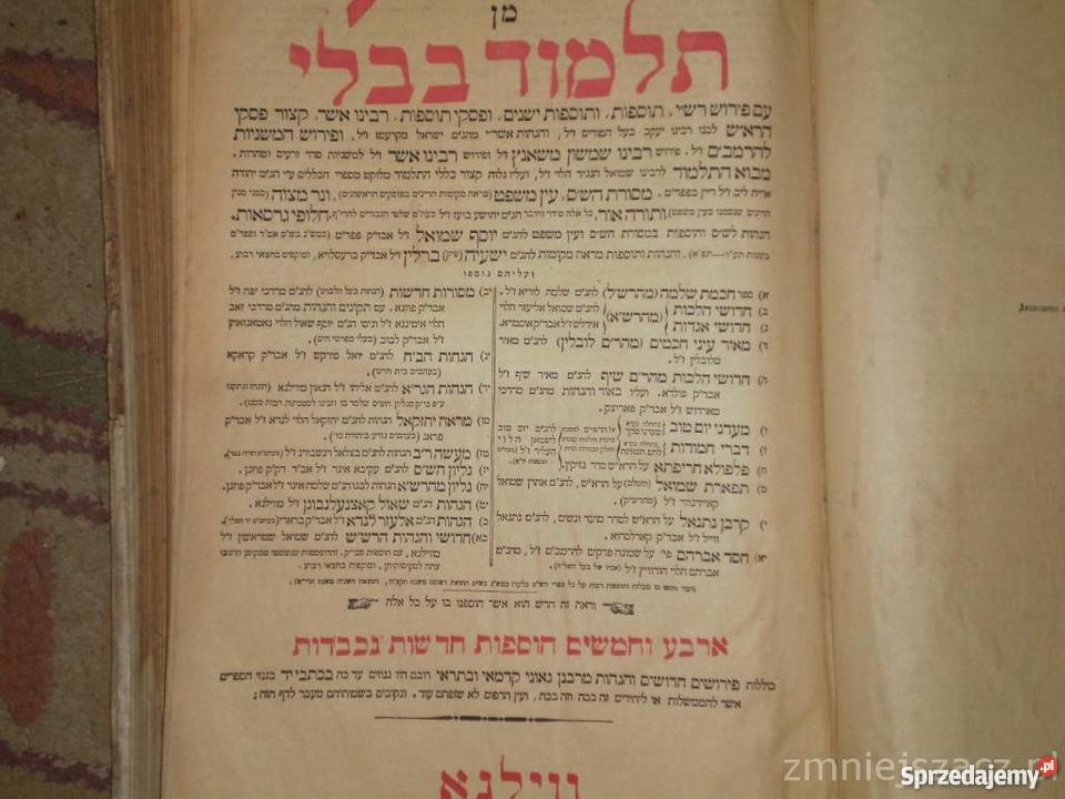 Talmud Babilonski wydanie 1893 r