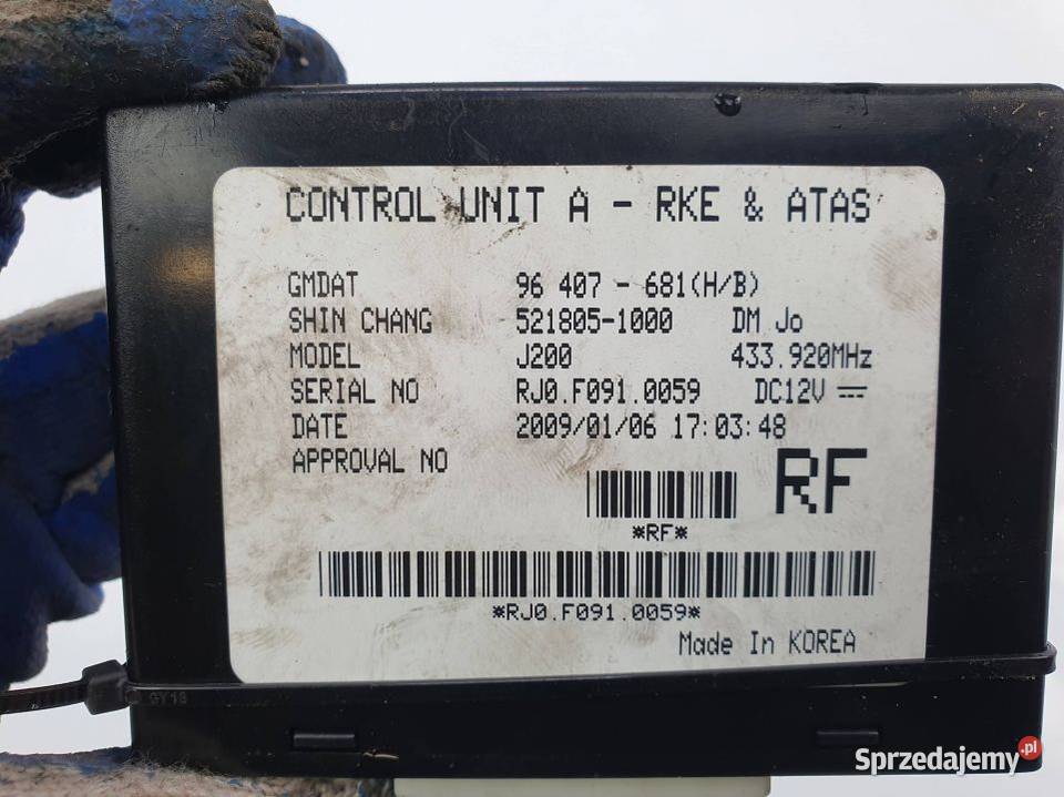 MODUŁ CHEVROLE LACETTI 96407681 Pozostałe Lipno sprzedam