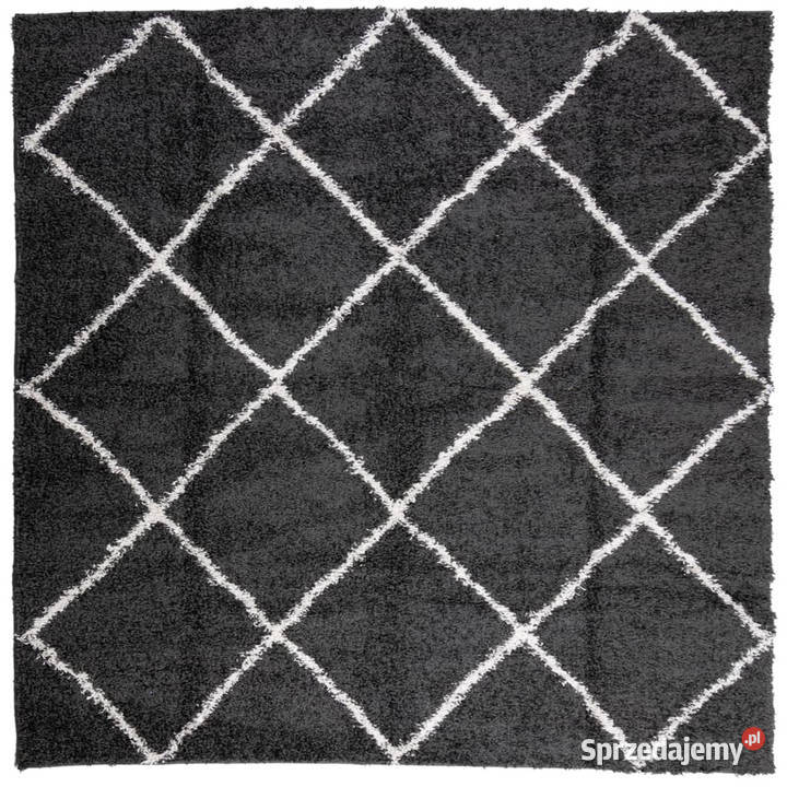 Dywan z długim włosiem PAMPLONA czarnokremowy Warszawa