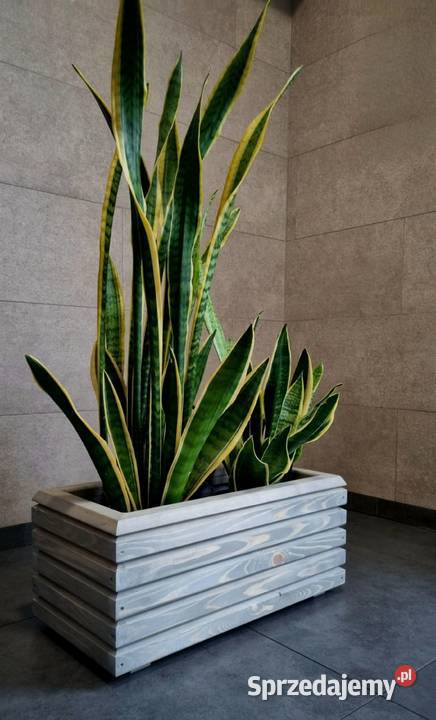 Donica prostokątna 3D osłonka drewniana donica