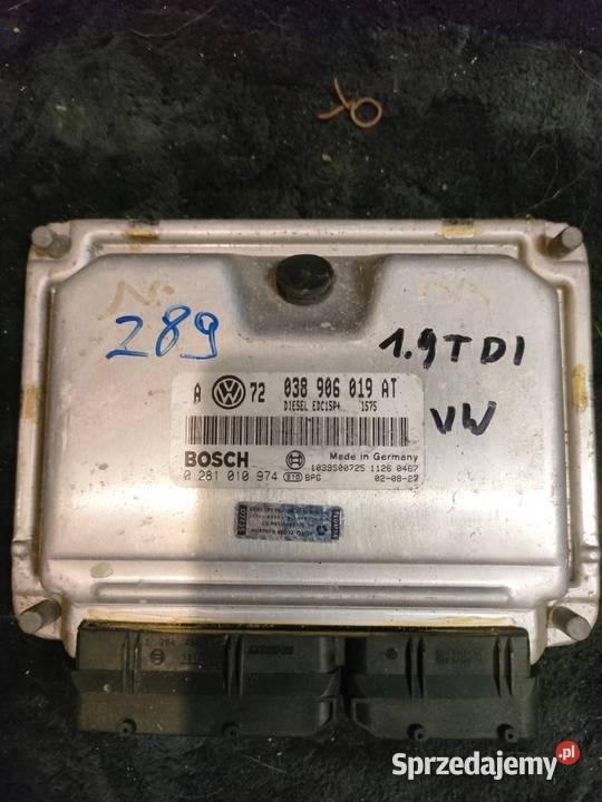 KOMPUTER STEROWNIK SILNIKA VW GOLF 19 TDI osobowe Komputery Gdynia