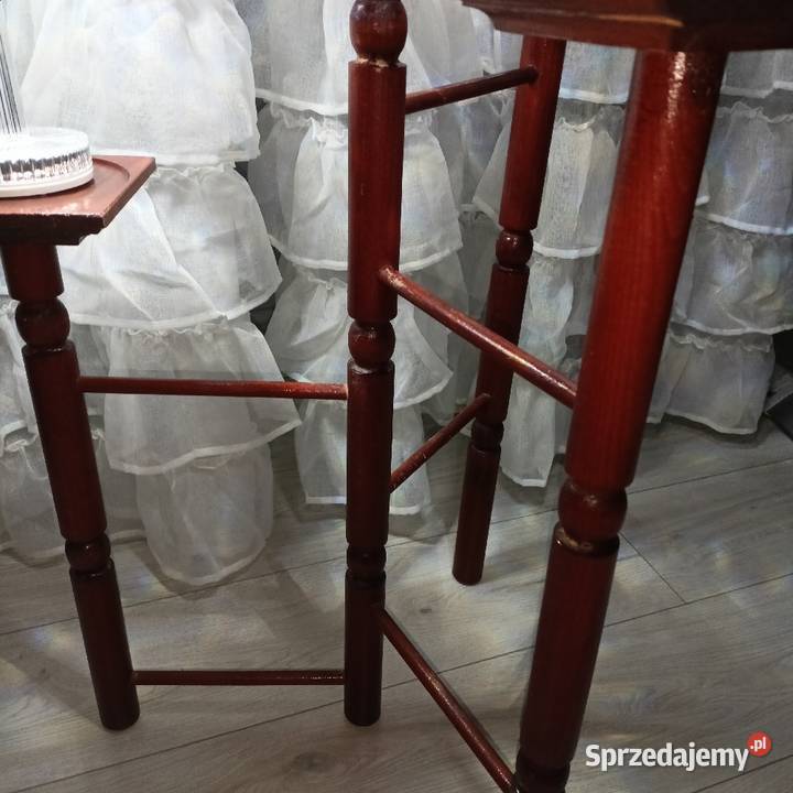 KWIETNIK DREWNIANY 4 ramienny styl vintage 100 brązowy Ropczyce