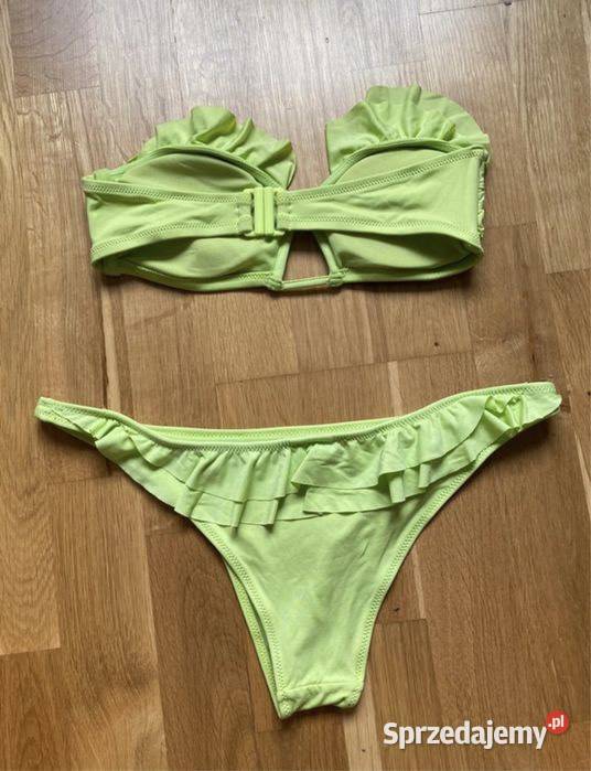 Stój kąpielowy bikini HM z falbankami neonowy dwuczęściowe Kraków