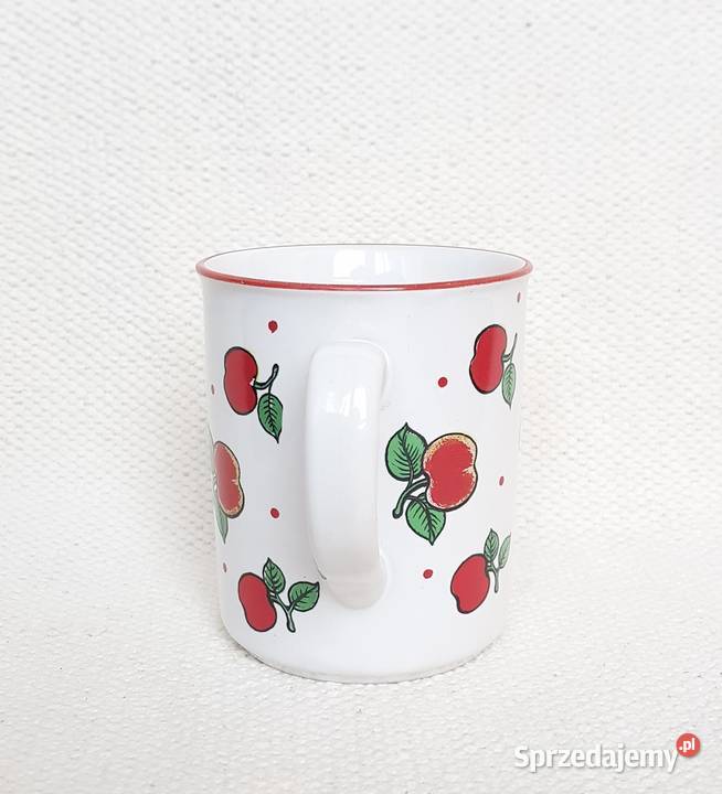 Porcelit Pruszków kubek jabłka owoce