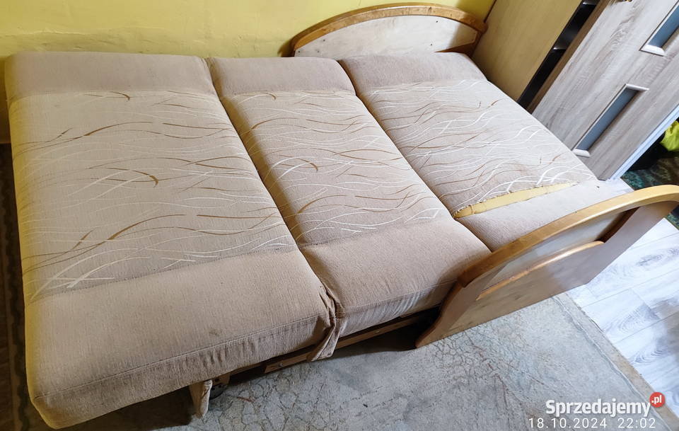 Sofa 2 osobowa rozkładana z pojemnikiem na Płock sprzedam