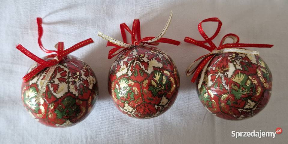 3 styropianowe bombki decoupage Warszawa