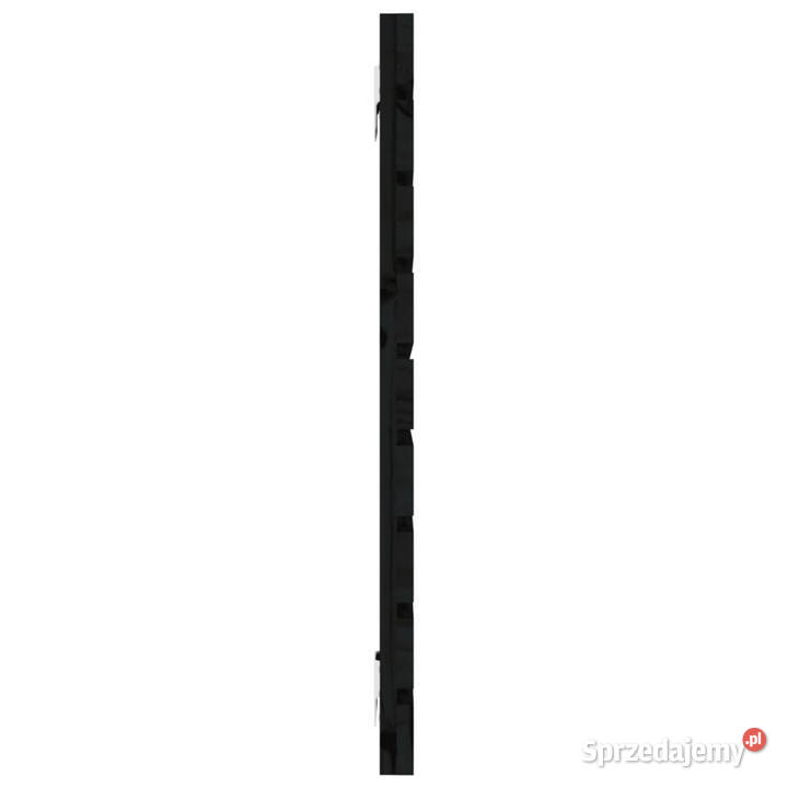 Wezgłowie łóżka czarne 126x3x63 lite drewno