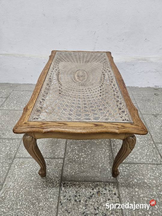 Ludwikowski stolik kawowy z rafią