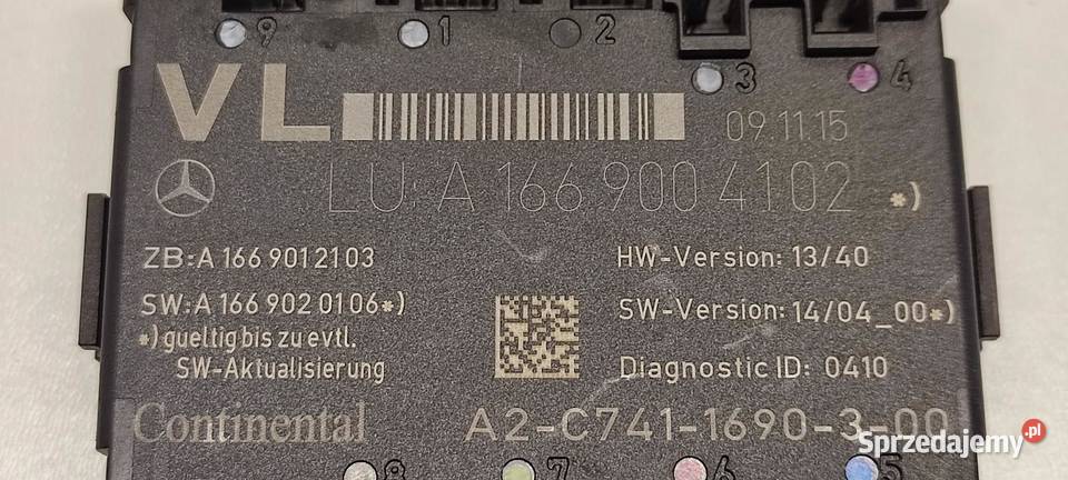 MERCEDES X117 CLA MODUŁ DRZWI A1669004102 osobowe