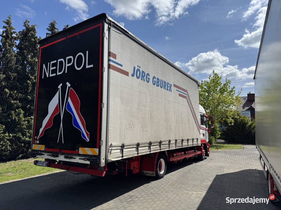 Man tgl 8250 z przyczepą jednoosobową gniotpol