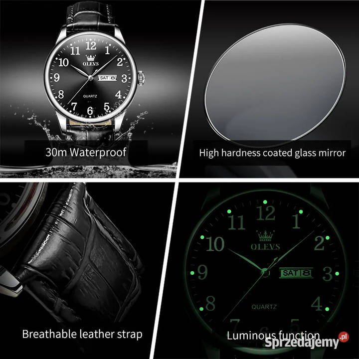 Zegarek męski kwarcowy klasyczny czarna tarcza sprzedam