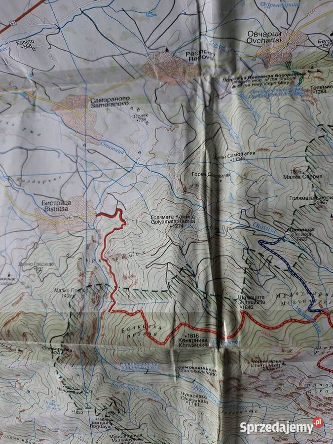 Riła Piryn mapy turystyczne Tourist map 150 000