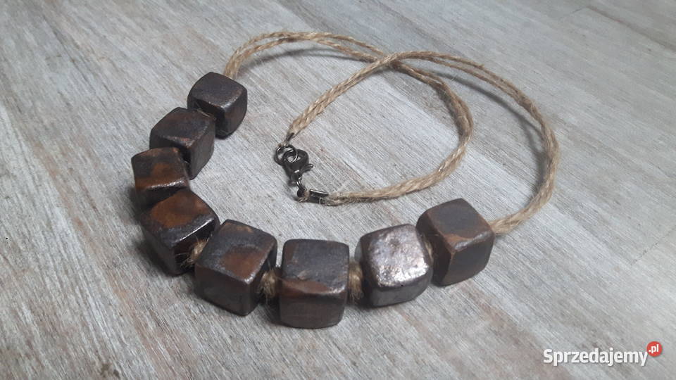 Naszyjnik ceramiczny ręcznie wykonany