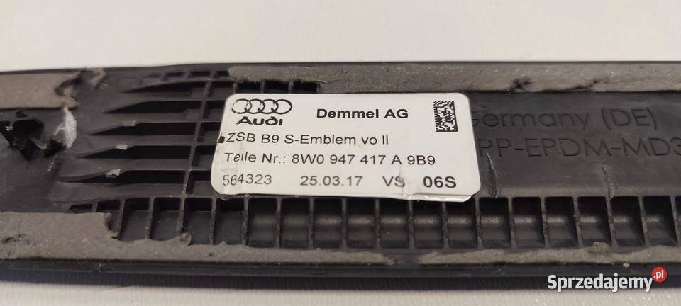 AUDI A4 B9 NAKŁADKA LISTWA PROGOWA LEWA osobowe dolnośląskie
