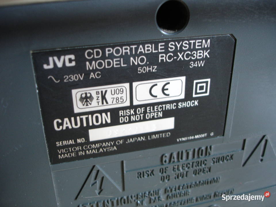 Radiomagnetofon JVC RCXC3BK Pozostałe lubuskie Zielona Góra