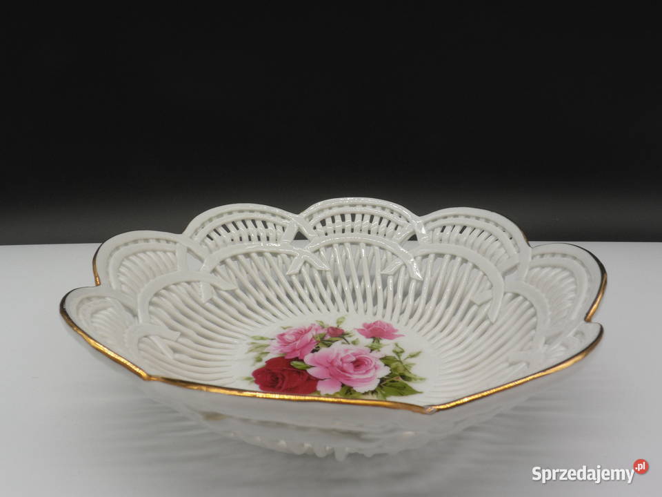 Misa patera koszykowa z niemieckiej porcelany wielkopolskie Raszków