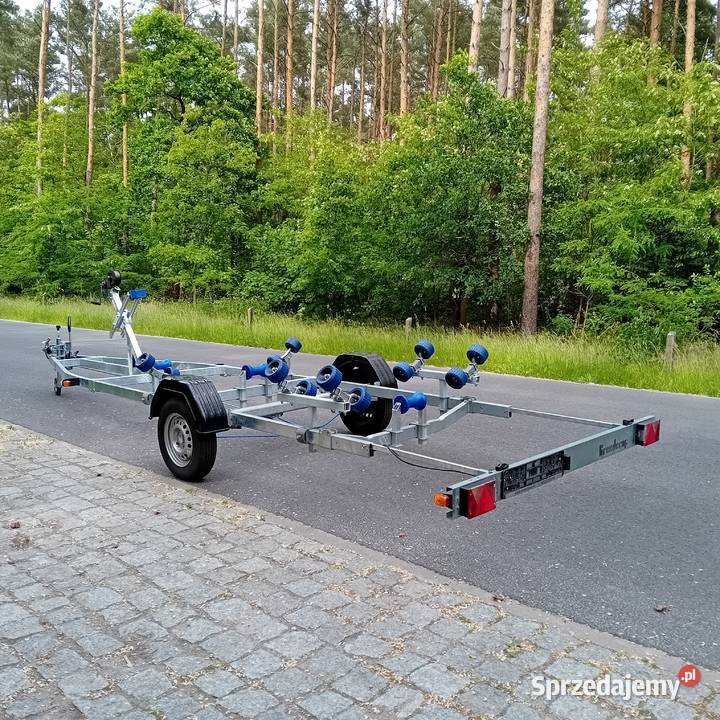 Nowa przyczepa podłodziowa hamowana portowa Przyczepy i naczepy Szczecin