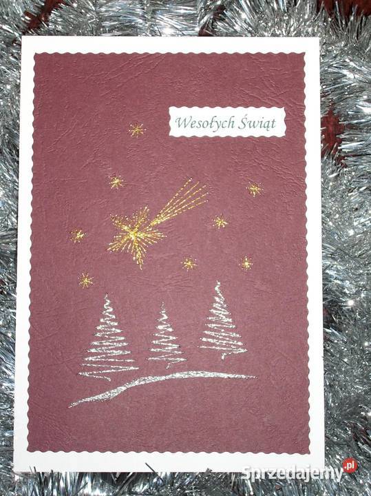 Kartki haftowane Bożonarodzeniowe na Boże Świdnik