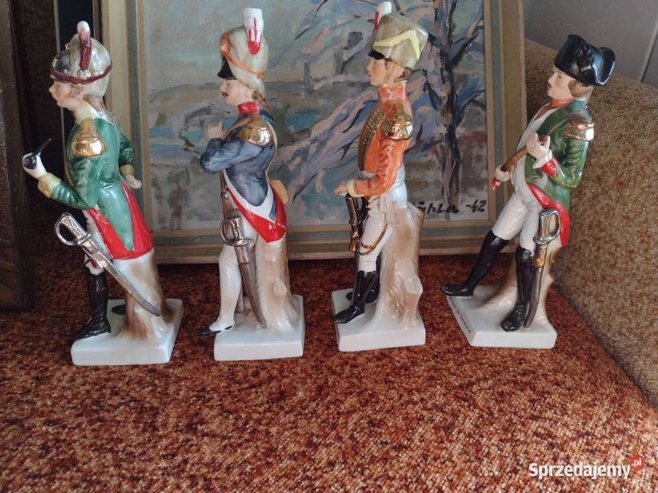 Figurki żołnierzy napoleońskich z porcelany