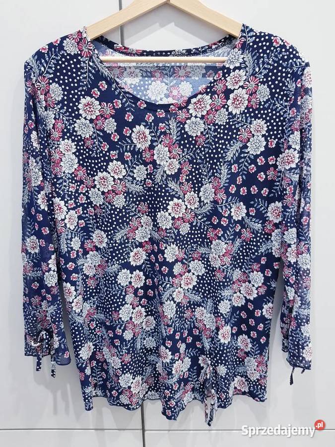 Damska kwiecista bluzeczka w dużym rozmiarze Kwiatki Dąbrowa Górnicza