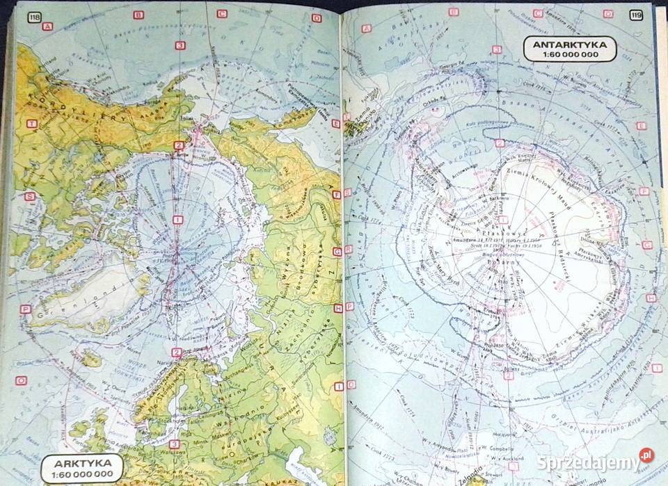 Popularny atlas świata Wydanie 1977 red Zofia miękka lubelskie Chełm