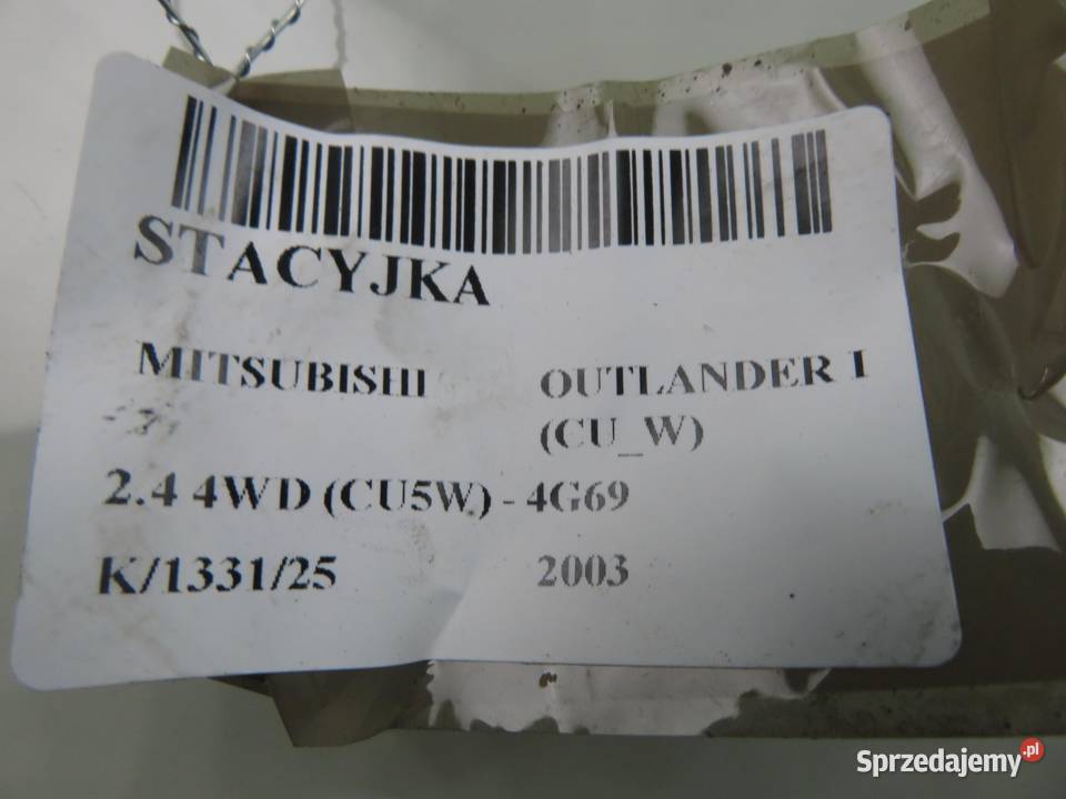 STACYJKA MITSUBISHI OUTLANDER I CUW MR587312 małopolskie sprzedam