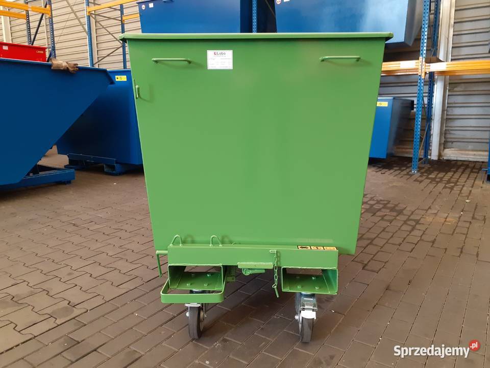 Wychylny pojemnik stalowy kołyska koleba 11 m3 Daszyna