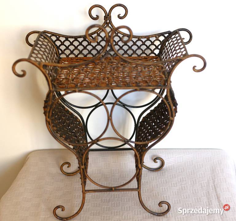 Duży metalowy stolik stojak na wina Gdańsk sprzedam