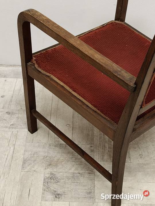 fotel krzesło art Deco drewniany z Radomsko