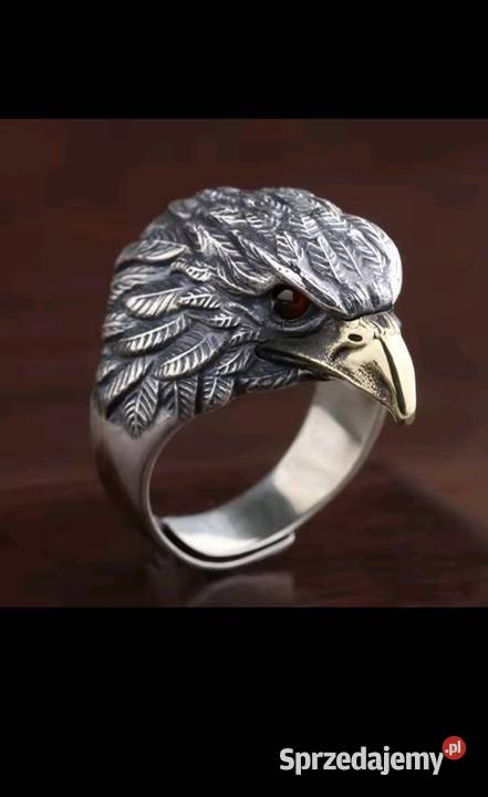 Luksusowy pierścionek z srebra z wizerunkiem Warszawa