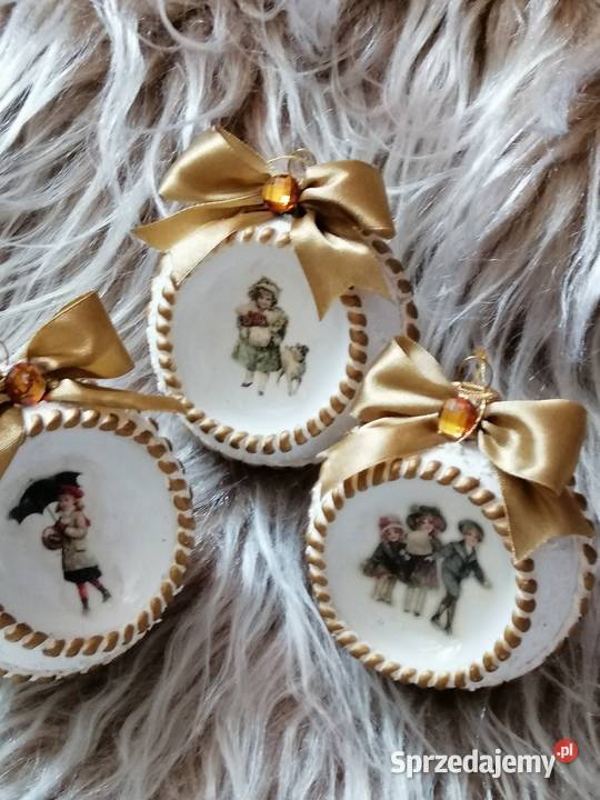 Zestaw 6 sztuk bombek świątecznych plastykowych sprzedam