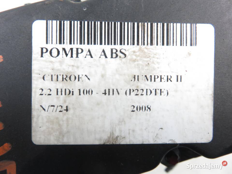 POMPA ABS CITROEN JUMPER II 51804596 Układ ABS i ESP