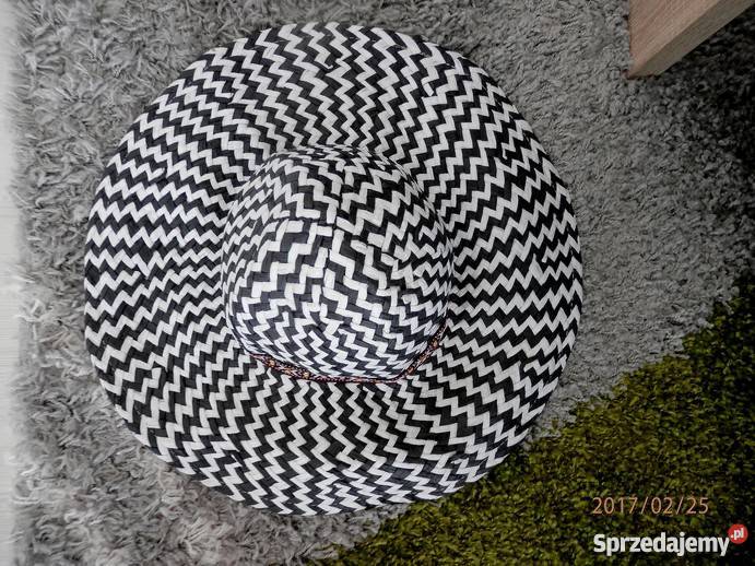 Kapelusz Atmosphere Duże Rondo CzarnoBiałe podlaskie Łomża sprzedam