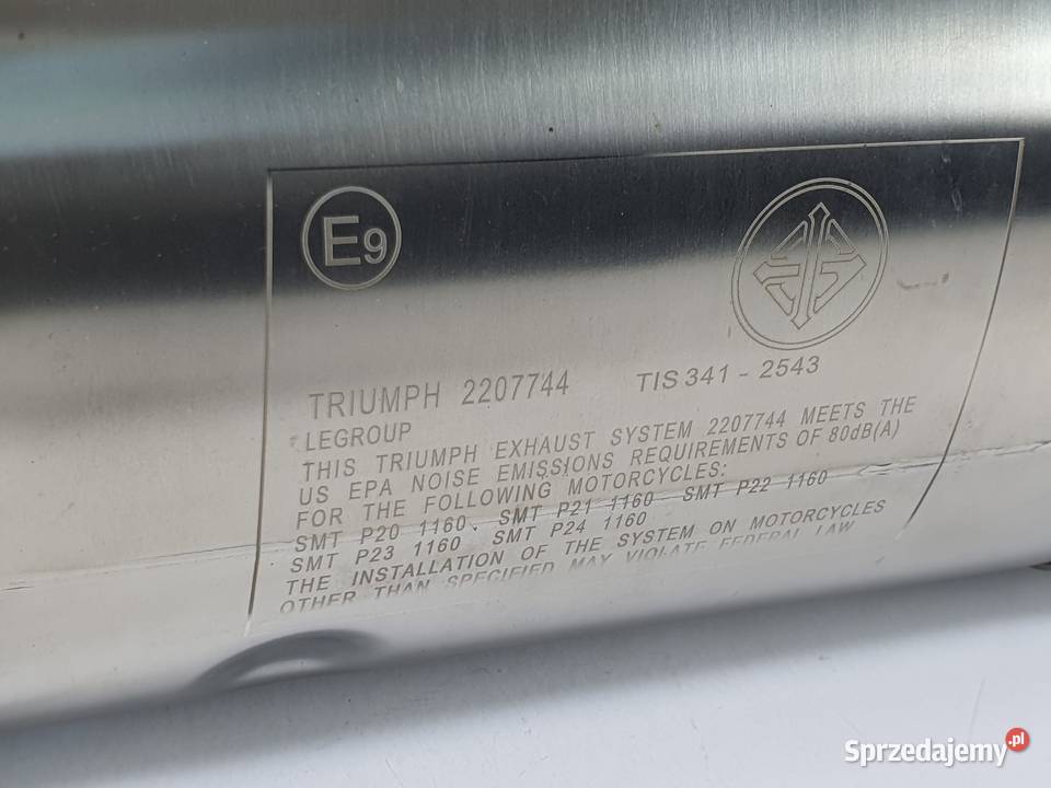 Tlumik Wydech Triumph Tiger 1200 Rally Explorer łódzkie Łódź