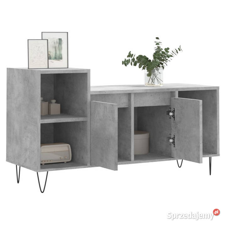 Szafka pod TV szarość betonu 100x35x55 WM831320 Szafki Warszawa sprzedam