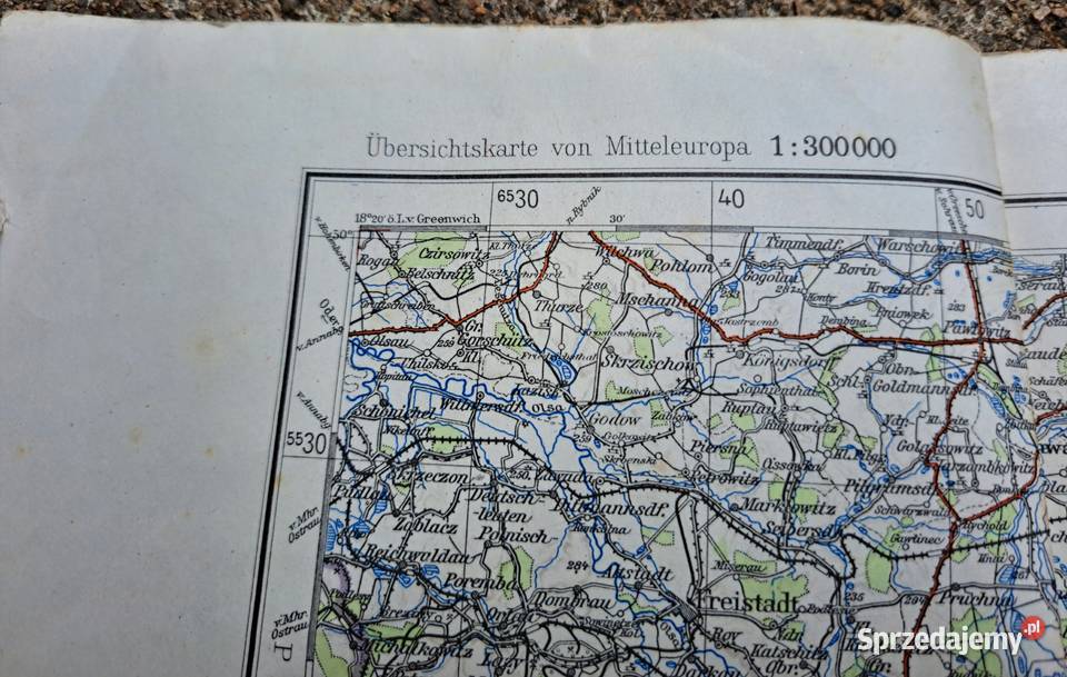Mapa wojsk niemieckich Polska Q50 Sillein 1944 sprzedam