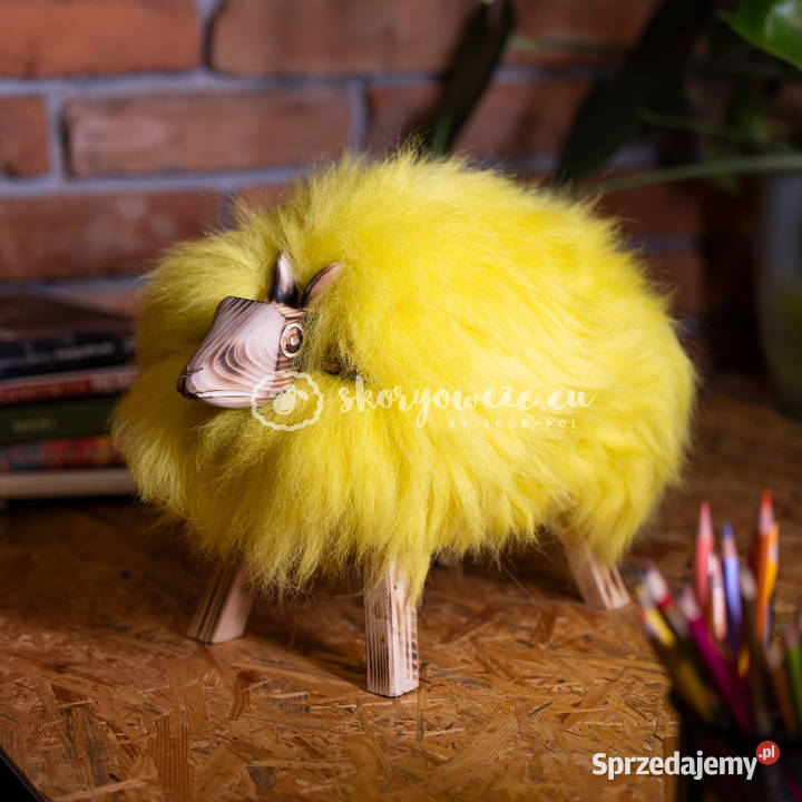 Krzesło baranek dekoracyjny żółty Szaflary